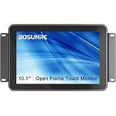 Bosunre 10-Point Multi-Touch Industrial Display, 10.1 Inch Open Frame Capacitive Touch Screen Monitor, 1280x800 10-Point LCD Display, IP65 Front Waterproof with HD-MI VGA Ports