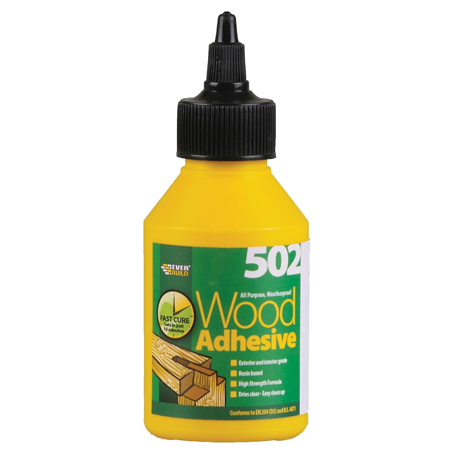 Everbuild 502 All Purpose Weatherproof Wood Adhesive – Suitable for typical Wood Bonding Applications – 125 ml