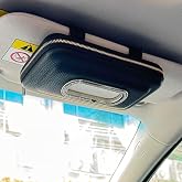 Cartisen Car Tissue Holder, Visor Mask Holder, Sun Visor Napkin Holder, Mask Dispenser, Premium Leather Tissue Holder for Auto SUV Truck (Black)