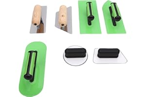 Hilitand Venetian Plaster Finishing Trowel Set, Polished Stainless Steel Wall Art Paint Plastering Tools with Ergonomic Handl