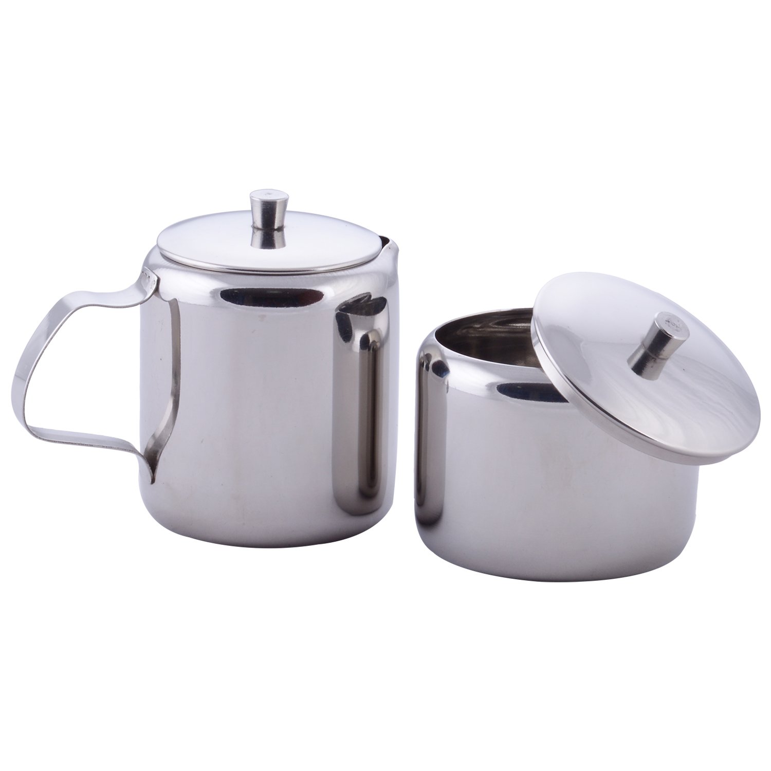 Buy Vinod Milk Pot & Sugar Pot with Cover Steel Medium 250 ml, 1Piece