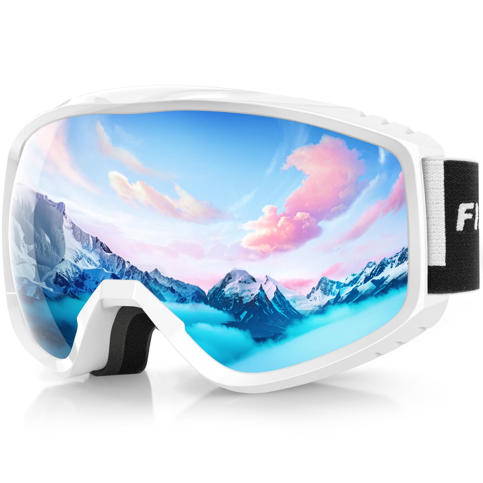 [Findway] スキーゴーグル スノーゴーグル スノーボードゴーグル アップグレードOTG広視野球面レンズ 防風/防雪/曇り防止 紫外線防止 メガネ対応 軽量と耐衝撃 適用大人男女の登山またはスキー用のスポーツゴーグル商品画像