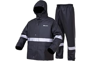 HANMENGXUAN Rain Suits for Men Waterproof Heavy Duty Rain Gear Women Jacket Coat with Pants