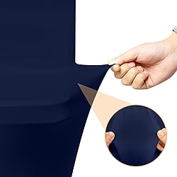 2 Pack 4 Feet Navy Spandex Tablecloth for