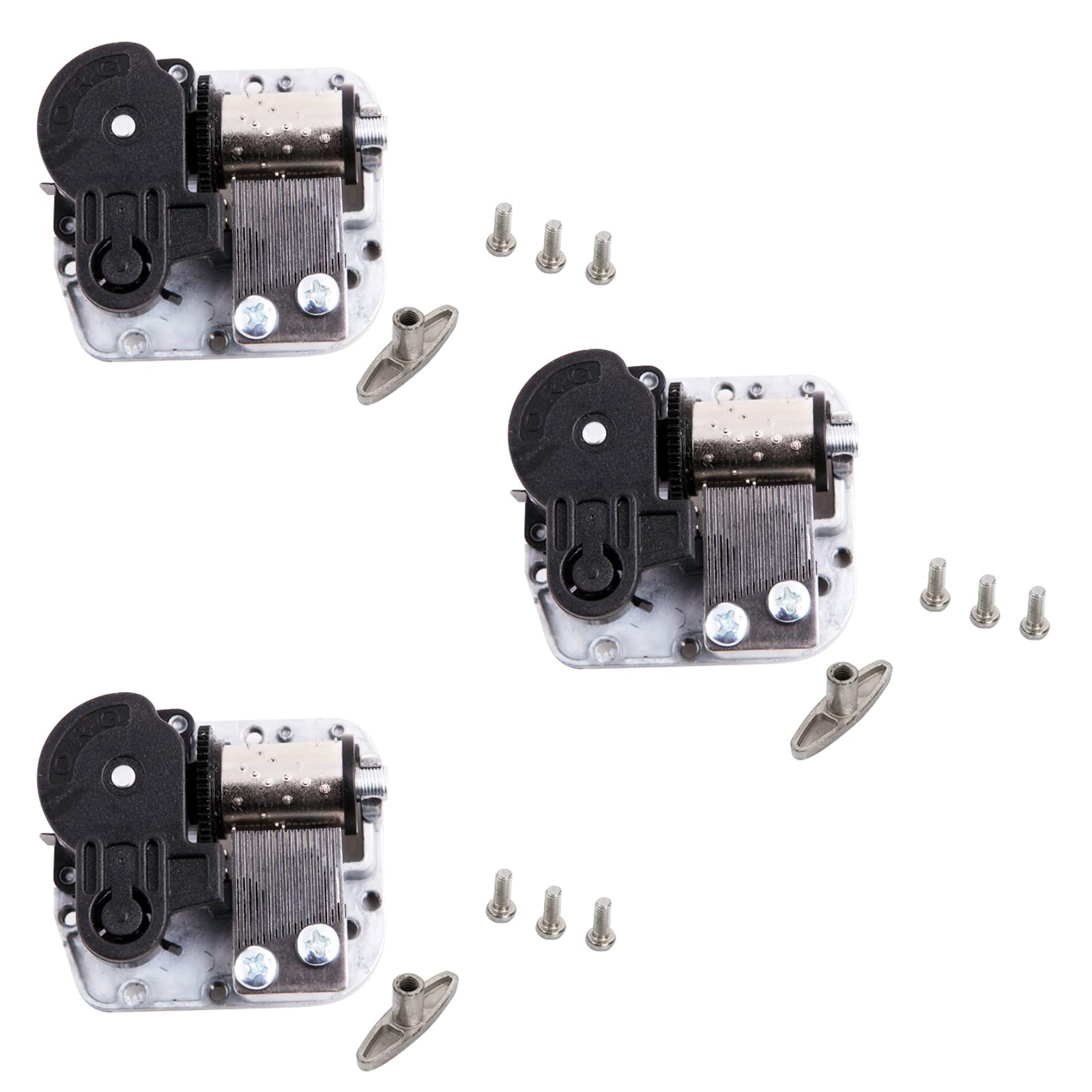 ZHOMAIFU Music Box Movement 3 Pcs Music Box Parts Replace Accessories Musical Mechanism Clockwork for DIY Music Boxes(You are my sunshine/Edelweiss/Sky City)