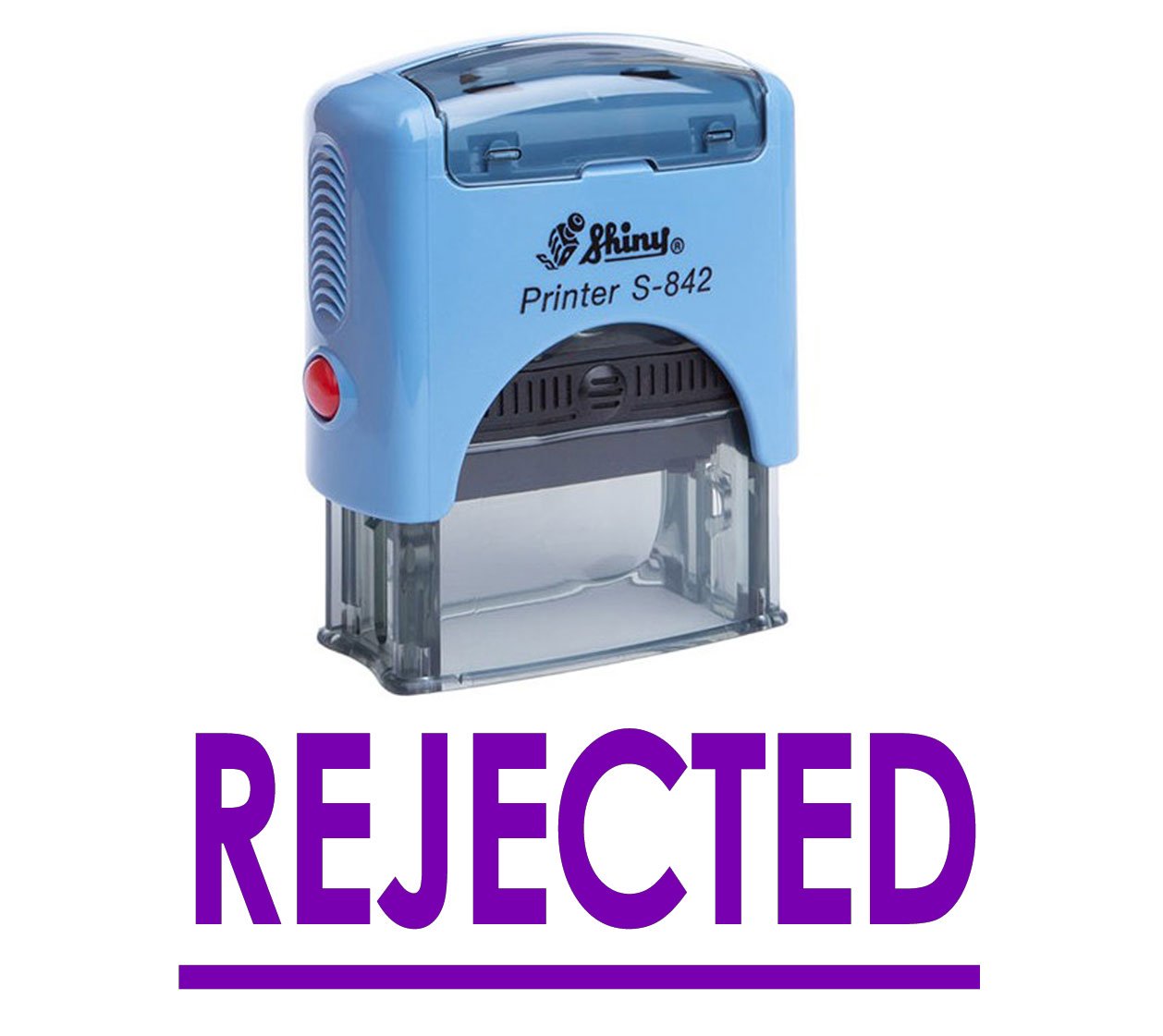 Printtoo Rejected Self Inking Rubber Stamp Office Stationary Custom Shiny Stamp