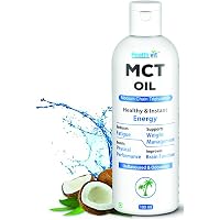 Healthvit MCT Oil From Coconut Oil Unsweetened Keto Diet Sports, Non GMO, Gluten Free - 100ml