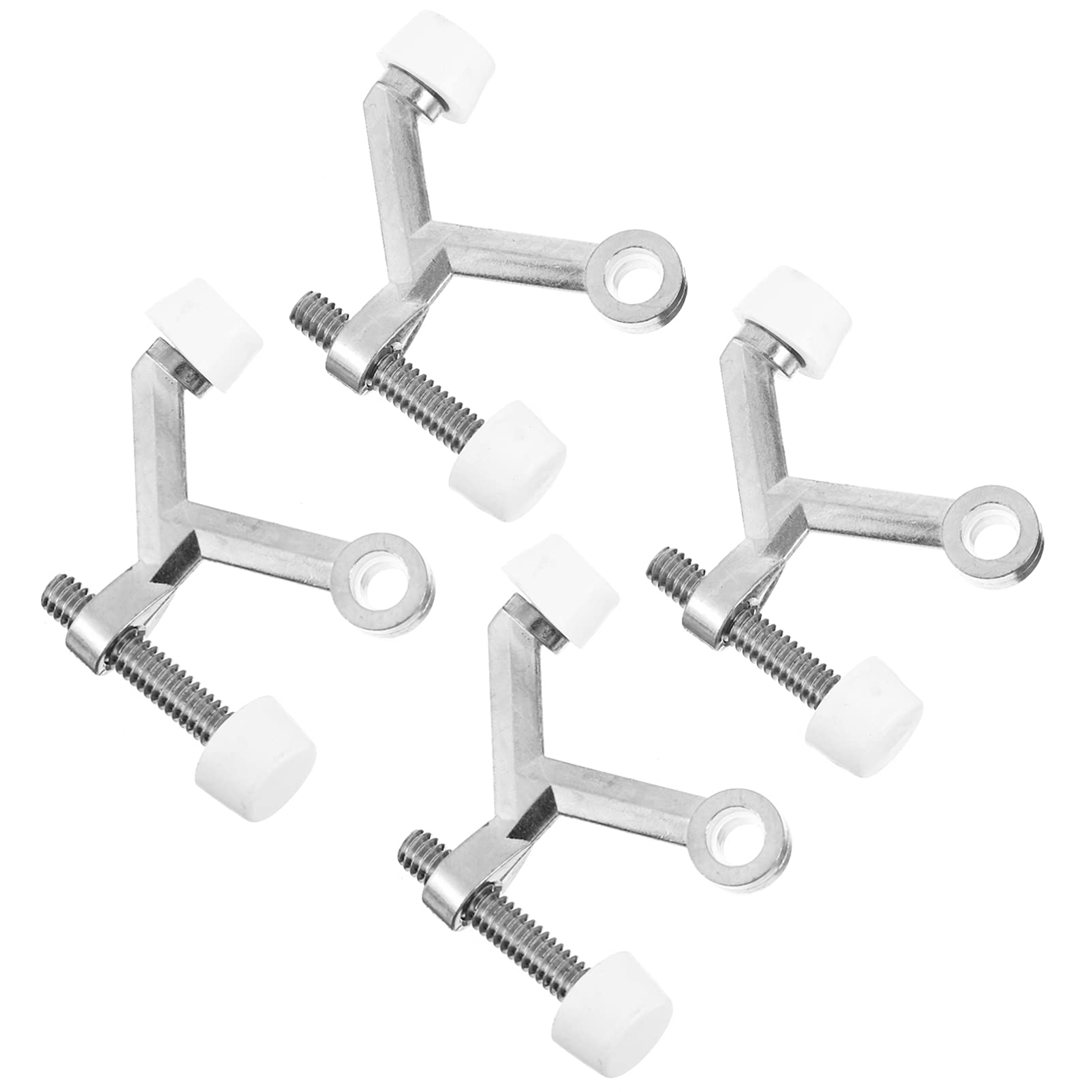 Angoily Car Door Bumpers 4pcs Hinge Pin Door Stopper Adjustable Heavy Duty Hinge Pin Door Stop with Rubber Bumper Tips Reduce Potential Damage Striking Wall Dents Door Trim Door Hinge Stopper