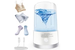 SUNHAIXIA Underwear Washing Machine, Portable Mini Washing Machine | Compact Deep Cleans Underwear, Baby Clothes, Small Laundry | Lightweight for Apartment, Dorm, Hotel, Travel & Camping(White)