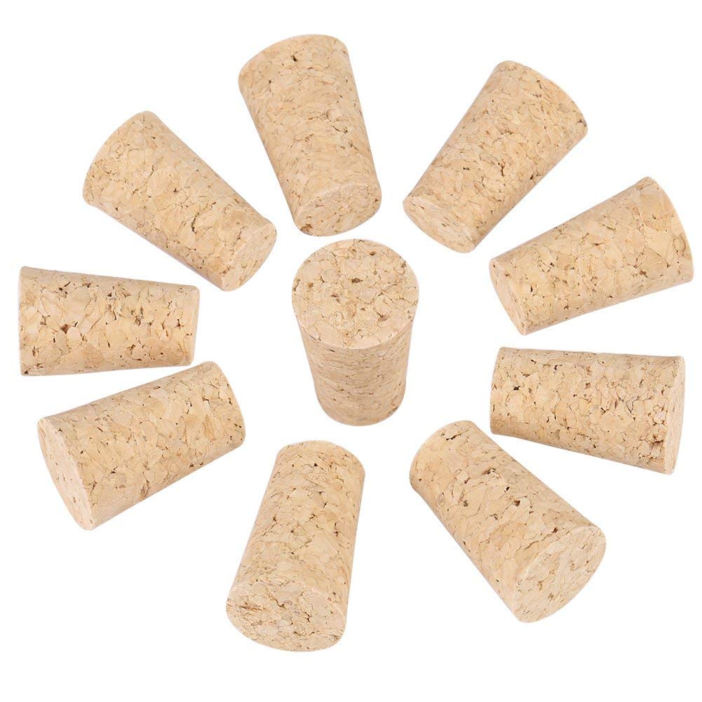 10Pcs Wooden Tapered Natural Small Cork Tapered Corks Wooden Tapered Wine/Beer Bottle Stopper (20 * 15 * 35mm Beer Bottle)