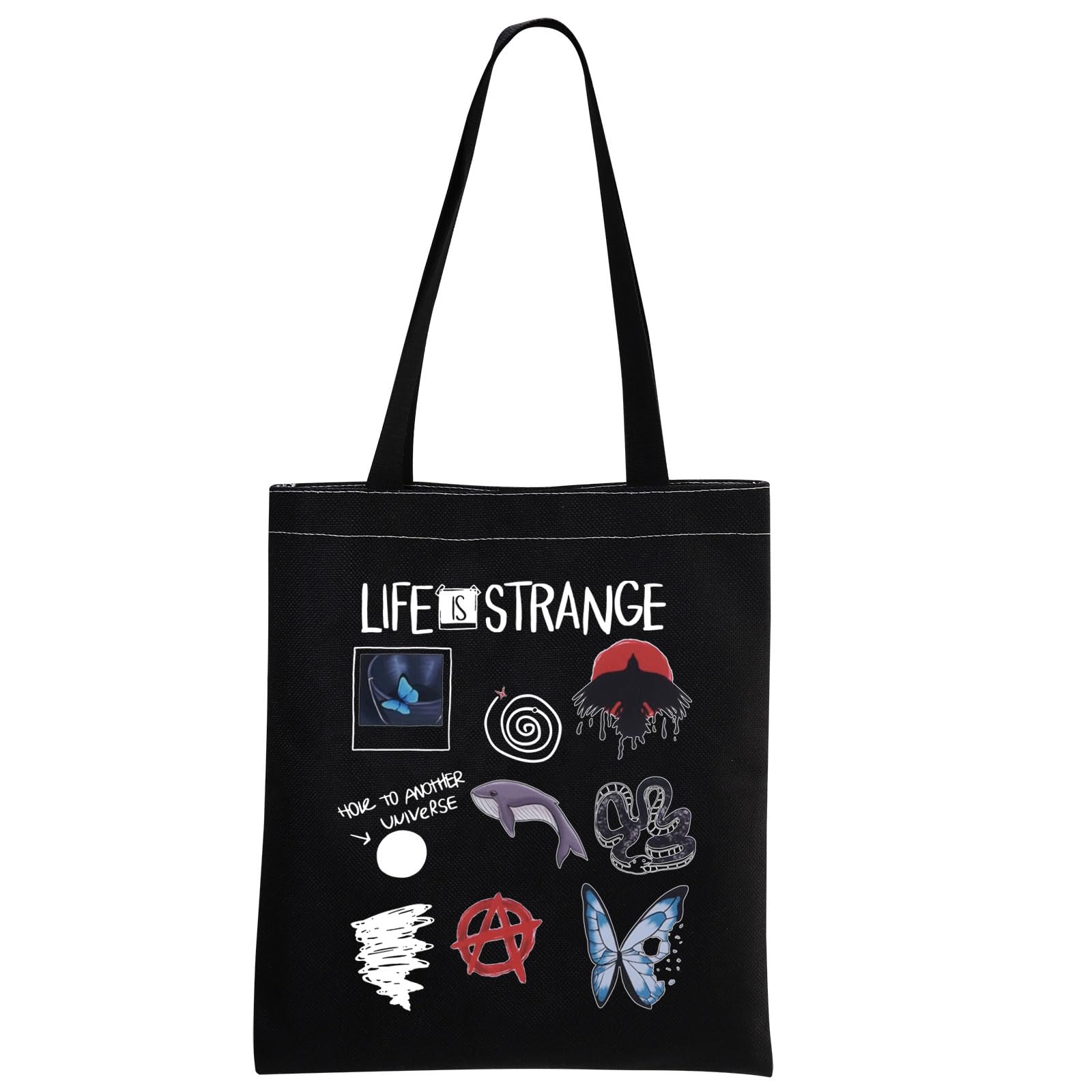 Life is Strange Merch Tote Bag Max Lover Gift Life is Strange Fans Gift (Life Black Tote) — image 1