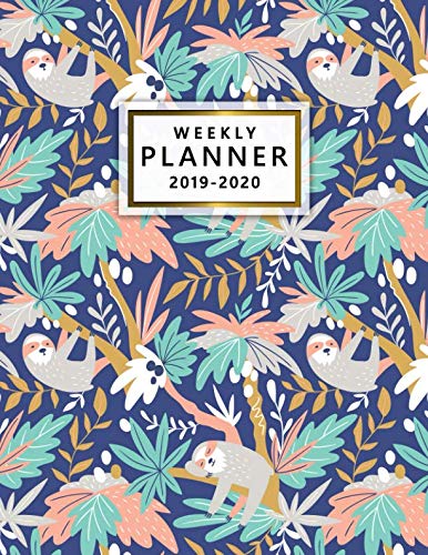 2019-2020 Weekly Planner: Cute Tropical Sloths Daily, Weekly and Monthly Planner. Pretty Lazy Sloth Two Year Organizer, Schedule and Agenda with ... Quotes, Notes, To-Do's, Vision Boards, ... by Simple Planners, Pretty Sloth Planners