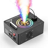 1200W Fog Machine with Lights, DMX Smoke Machine 3000CFM, RGB LED Fogger with Wireless Remote &amp; 1L Tank, for Halloween Wedding DJ Party Indoor Outdoor