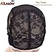 Wig Cap for Wig Making Double Lace Wig Cap with Adjustable Straps Wig Cap for Women Wig Making Caps on The Back Swiss Lace Hairnet (Black XL)