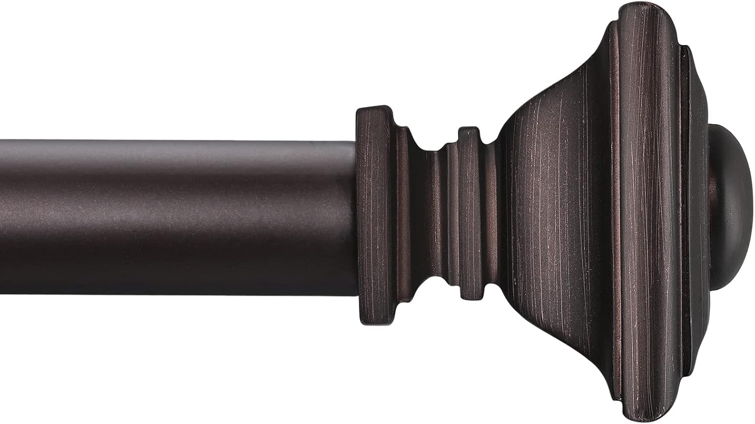 Window Treatment Hardware - BRIOFOX Curtain Rods,Long Adjustable Curtain Rod for Windows 72 to 144 inch,1 Inch Thicken Single Curtain Rods,with Decortive Square Finials Drapery Rods,Antique Bronze