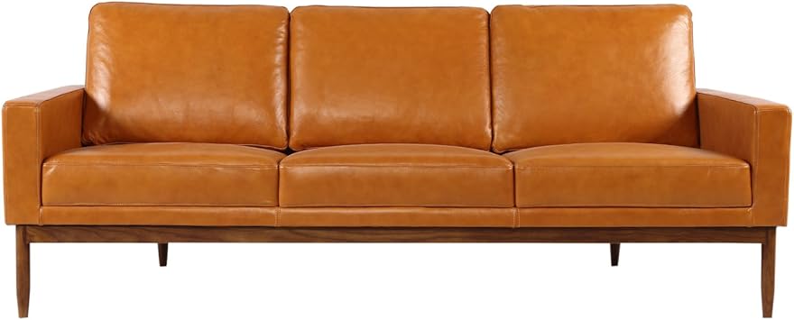 Amazon Com Kardiel Stilt Danish Mod Sofa Premium Tan Aniline