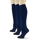 Soxtrot Women's Solid Knee High Trouser Socks, Silky Soft Thin Material, Tall Boot Socks 3 Pairs