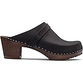 Sandgrens Handmade Swedish Wood Clogs for Women, High Heel Mule | Dublin