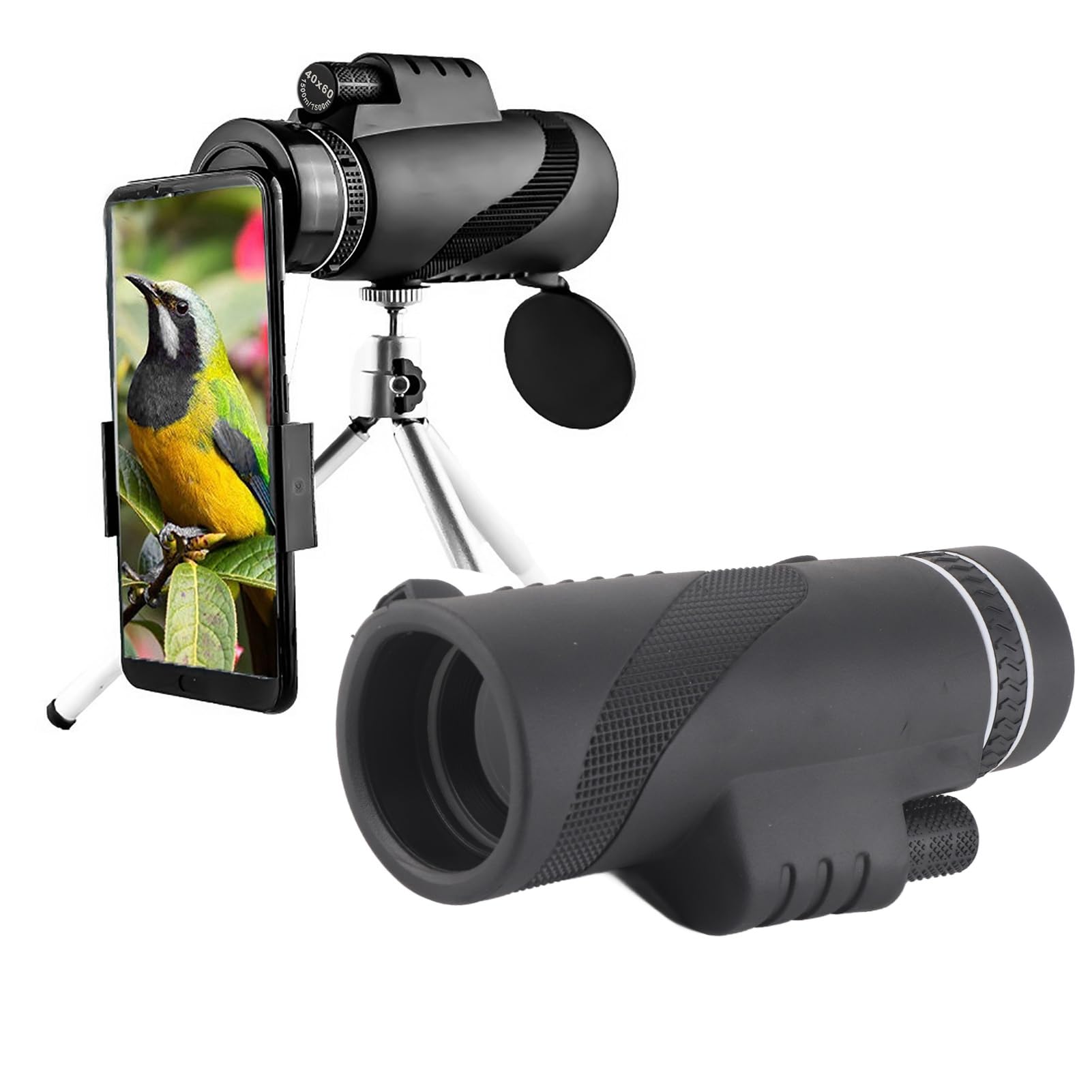 Vbestlife 40X60 Outdoor Waterproof Monocular, FMC Green Film BAK4 Optical Lens Low Light Level Shimmer Night Vision Telescope for Hunting Camping Hiking (Include Nylon Bag and Wipe Cloth)