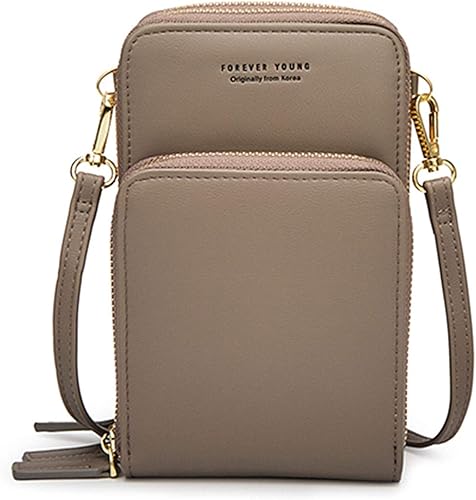 Amazon Semiya ポシェット ショルダーバッグ 財布ポシェット スマホポーチ ミニバッグ ネックウォレット ネックポーチ 斜め掛け 小物 入れ レディース メンズ 男女兼用 多彩 Pu製 グレー Semiya ショルダーバッグ