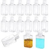 Jnnzzggu 40 Pack 2 Oz Plastic Refillable Bottles with Flip Cap,Clear Empty Hand Sanitizer Bottles,Portable Reusable Containers with Lids for Shampoo,Body Soap,Toner and Lotion