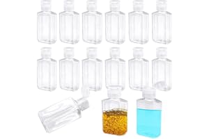 Jnnzzggu 40 Pack 2 Oz Plastic Refillable Bottles with Flip Cap,Clear Empty Hand Sanitizer Bottles,Portable Reusable Containers with Lids for Shampoo,Body Soap,Toner and Lotion
