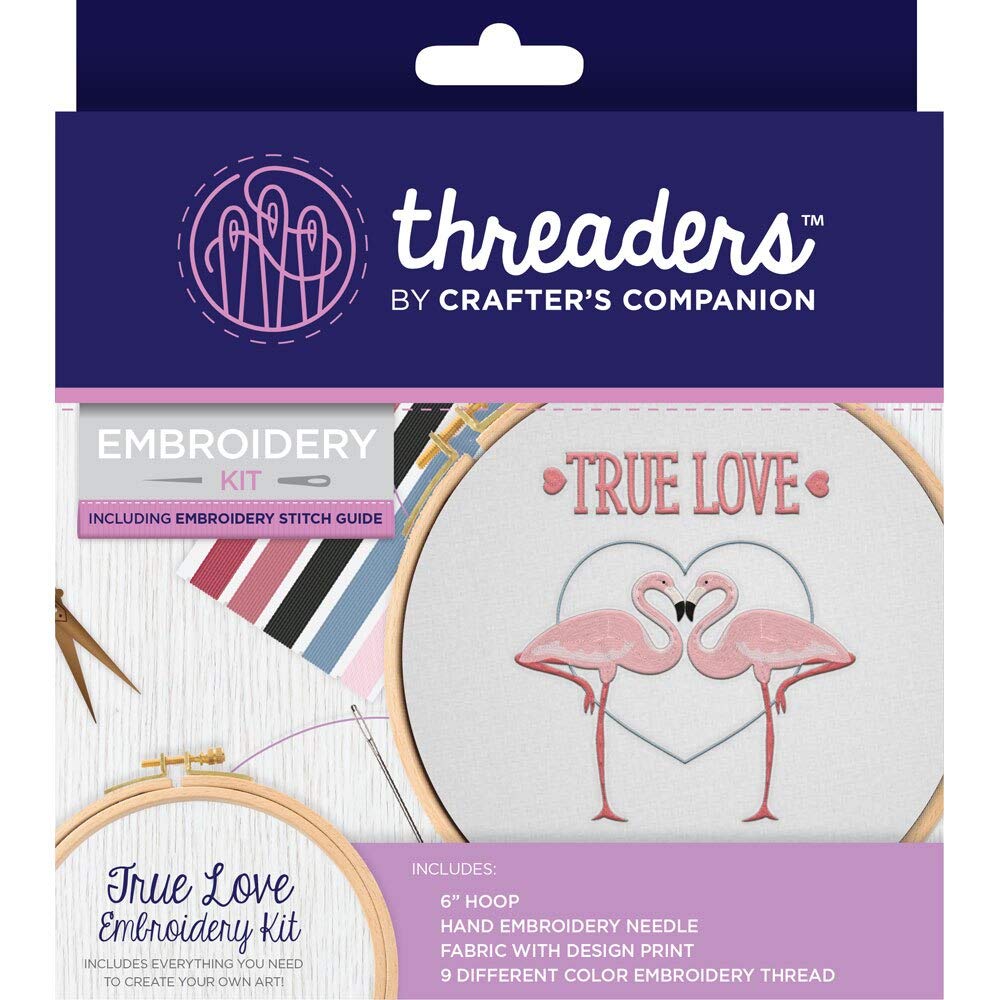Threaders Embroidery Kit-True Love, Multi, One Size