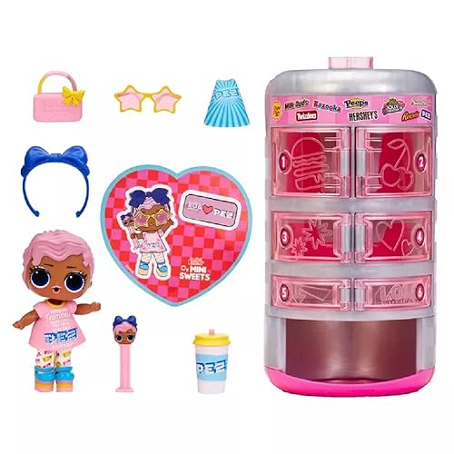 Surprise! Loves Mini Sweets Surprise-O-Matic Dolls with Surprises,  Candy Theme, Accessories, Collectible Doll, Vending Machine Packaging,