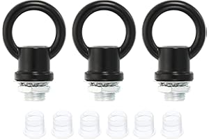 PATIKIL 15kg Load 18mm ID M10 Lamp Female Loop Holder, 3 Set Lifting Eye Nut Hook Ring Shape Structural Support to Chandelier