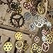 KEKLLE Steampunk Gear Cog Wheel Skeleton Clock Watch Pendant Charms by N'joy 100PCS, Assorted Colors