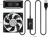 ELUTENG 80mm USB Fan 5V 3 Speed Adjustable Metal Grill for PC Laptop PS4 Router view 8
