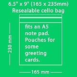 Capra Falconeri 100x 6.5x9" Clear Cellophane Bags Self Seal Poly Garment view 2