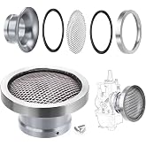 Carburetor Air Filter Clean 50mm Velocity Stack with Removable Thread Mesh,Suitable for Moped,Pit,Dirt Bike,ATV (Titanium,50mm-H40)