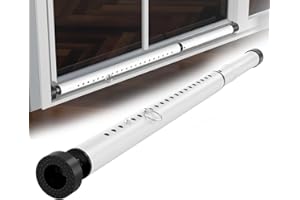 LAIDER HEROS Sliding Door Security Bar，17.5-50 inch Adjustable Patio Door Security bar, Heavy Duty Window Security Bars Inside for Sliding Glass Door Home Apartment Bedroom(White)