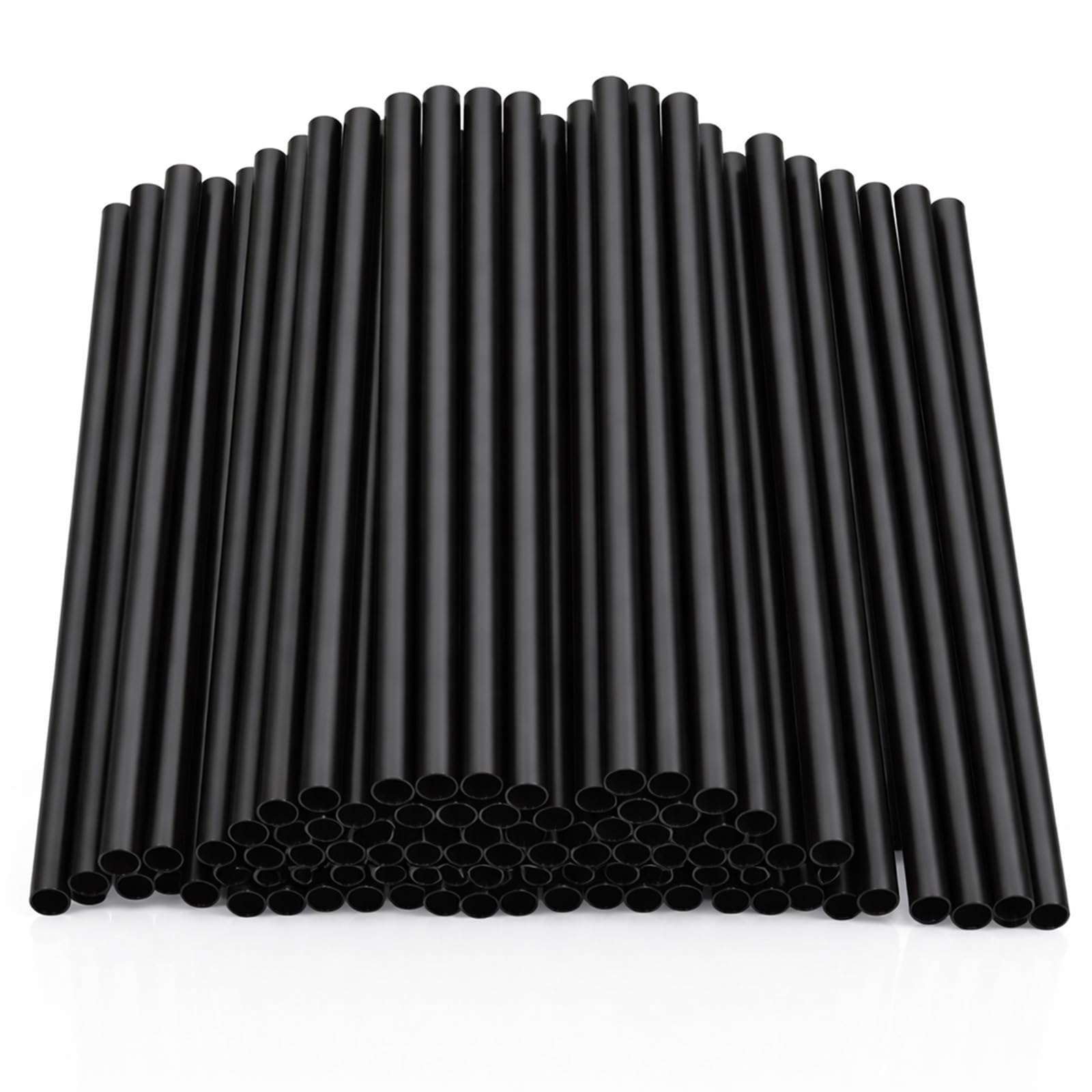Photo 1 of 100 Pcs Black Cocktail Straws, 5.12 Inch Short Disposable Plastic Drink Straws Small Short Drinking Straw for Whiskey Bar Club Cocktail Cold Drinks, Cups Travel Mugs Crafts Home Bars Use