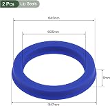 YOKIVE 2x UHS Radial Shaft Seal PU Oil Seal 35mm ID x 45mm OD x 6mm Width Blue view 2