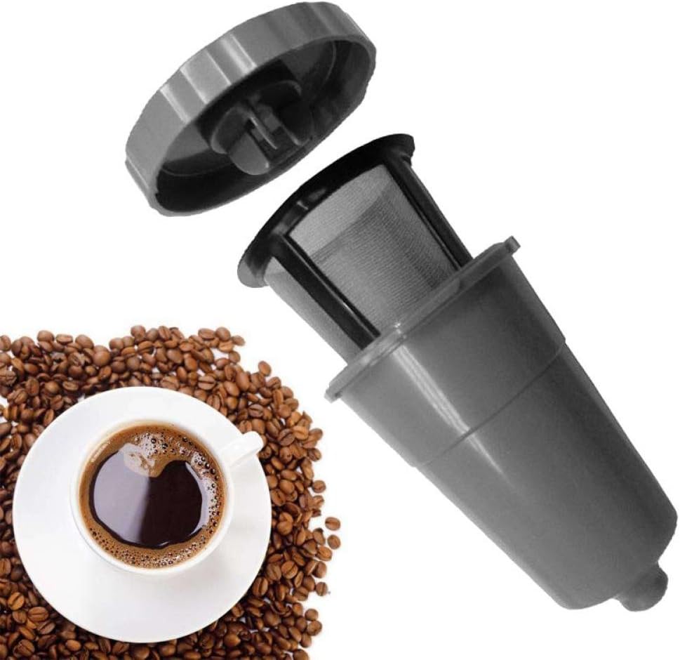 Loneflash Refillable Reusable Coffee Capsules Pods Reusable Replacement Coffee Filter for Keurig My K-Cup