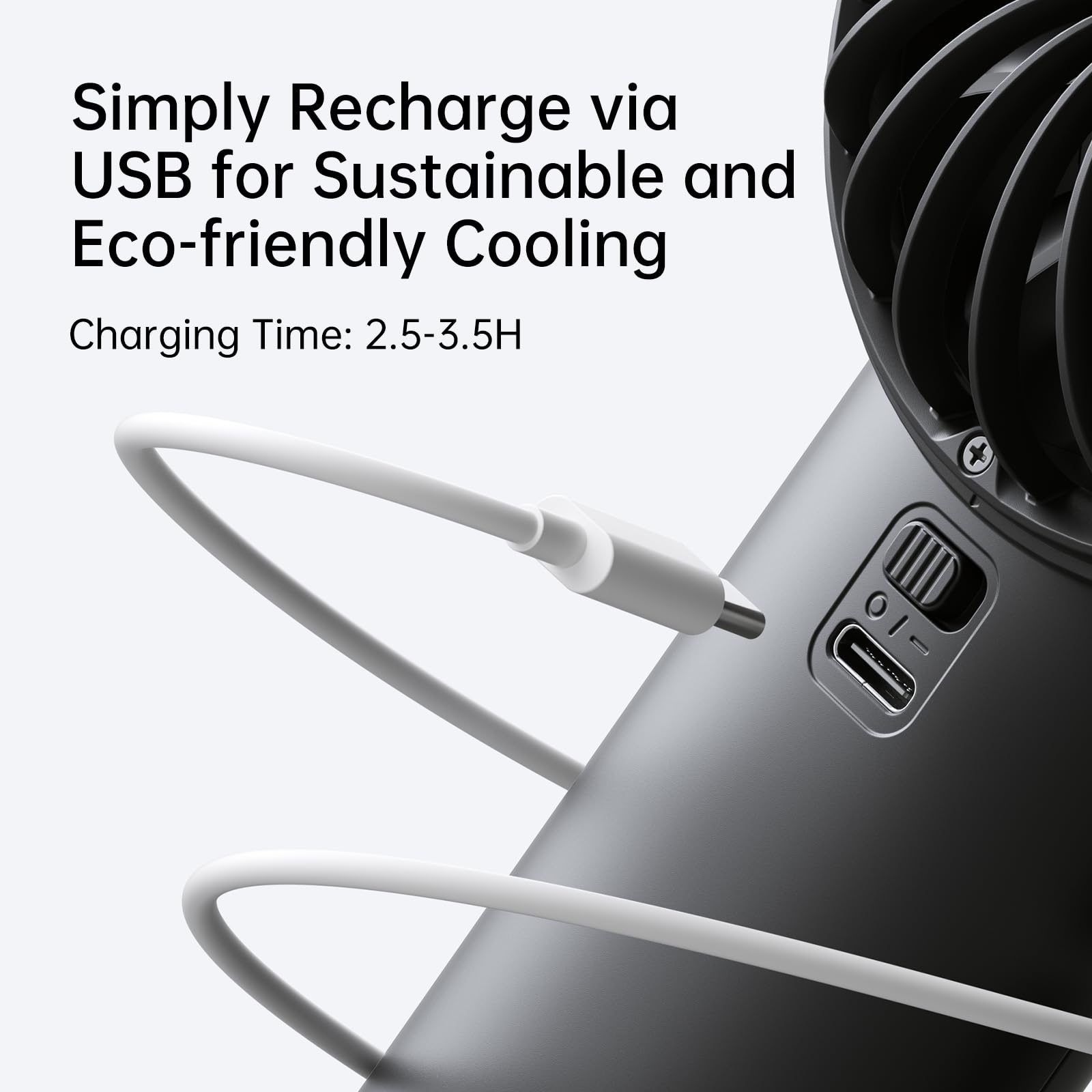 JISULIFE Handheld Fan Life4, 5000mAh Portable Rechargeable Fan, 5-Speed Turbo Wind, 17.5 Hrs Cooling, LED Display, Gifts for Men/Women, Essential for Travel,Beach,Vacation,Makeup,Concerts,Cruise-Black