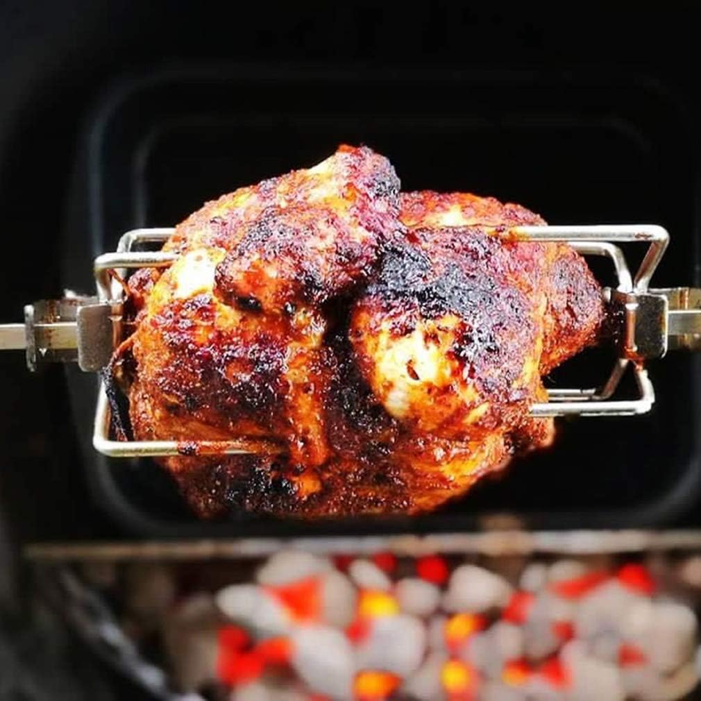 onlyfire Universal Stainless Steel Charcoal Kettle Rotisserie Ring Kit for Weber 2290 and Other Models: Sports & Outdoors