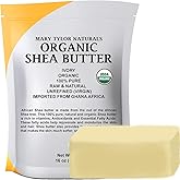 Mary Tylor Naturals Organic Shea butter 1 lb — USDA Certified Raw, Unrefined, Ivory From Ghana Africa — Great for Hair, Skin 