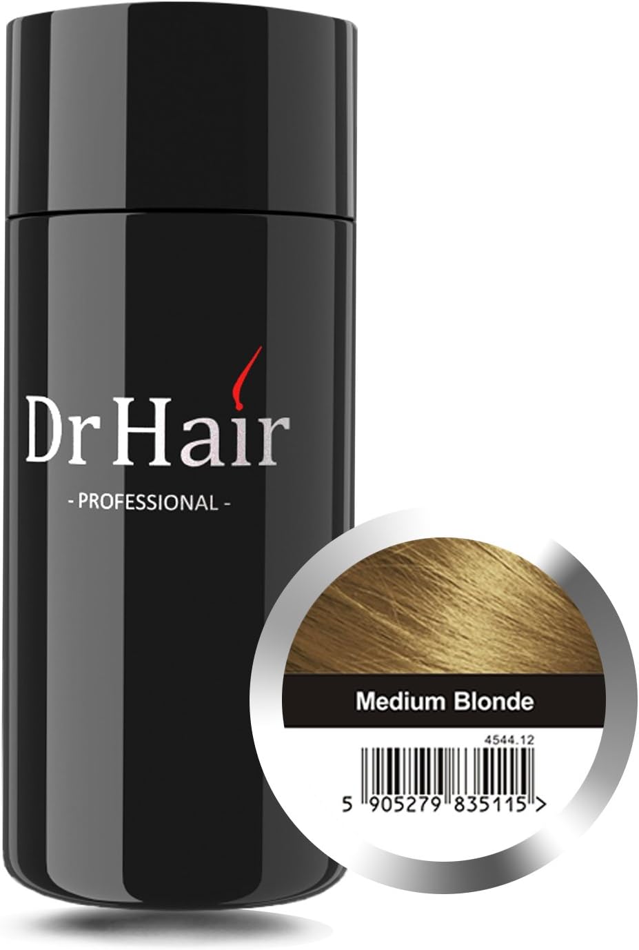 Hair Fibers by Dr Hair Medium Blonde 1.05oz – Revolutionary Nanotechnology for Instant Hair Thickening – Simple Application of Natural Hair Building Fibers