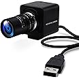 IFWATER USB Camera 8MP 10X Optical Zoom Webcam 5-50mm Varifocal Lens, USB Webcam With CMOS IMX179 Image Sensor Video Conference Close-up Web Cameras Plug and Play For Windows Linux Raspberry Pi Camera
