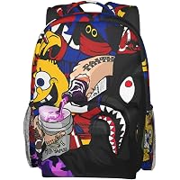 Mochila Murder Drones Unisex - Gran Capacidad, Ligera, Con Compartimento Para Laptop, Diseño De Dibujos Animados