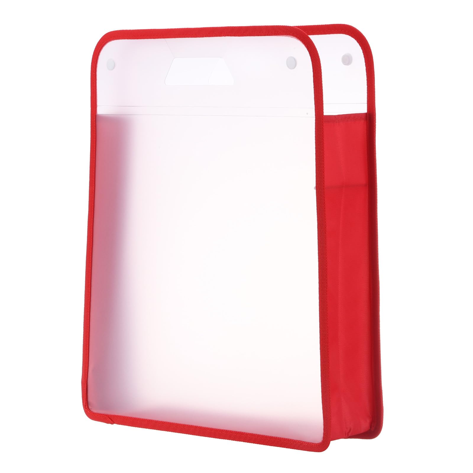 PATIKIL Scrapbook Paper Storage Organizer, Rectangular Scrapbook Organizer for 12x12 Sheet Paper Vinyl Storage with Handle for Scrapbook File Vinyl Paper Card Stock, Red