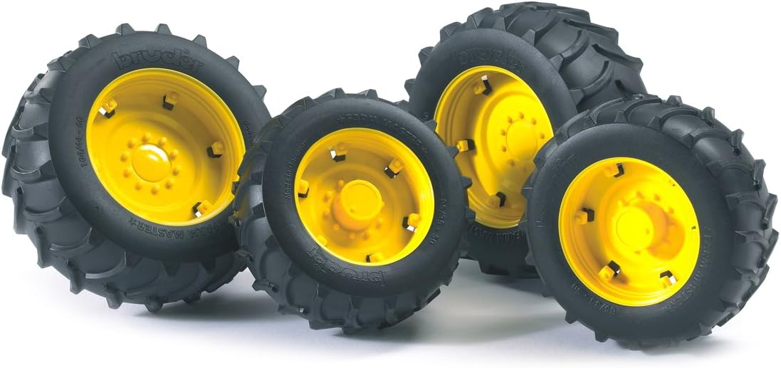Bruder 02321 Twin Tires with Rims for 02000 Series Tractor Playsets