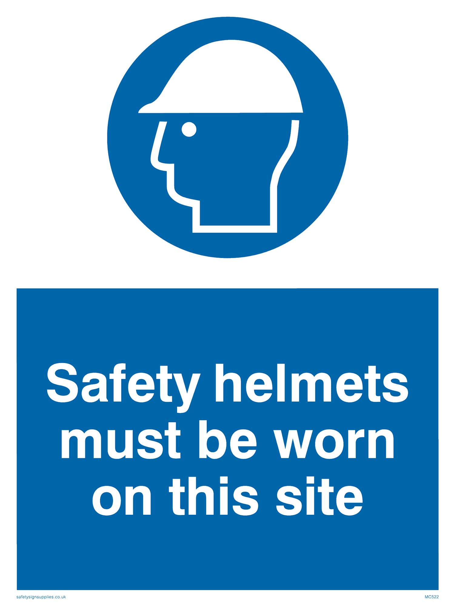 Pack of five - Safety Helmets On Site Sign - 150x200mm - A5P