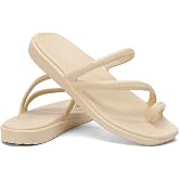 SOSOWHLTE Women&rsquo;s Square Toe Slides with Arch Support Beach Thong Sandals | Summer,Non-Slip,Toe Loop Sandals, Flexible Straps, Pool, Garden, Camping, Travel, Daily Wear, Walking, Shower