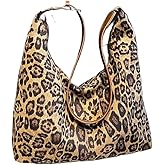 Women's leopard print handbag, tote multifunctional commuting shoulder bag, versatile and fashionable casual bag