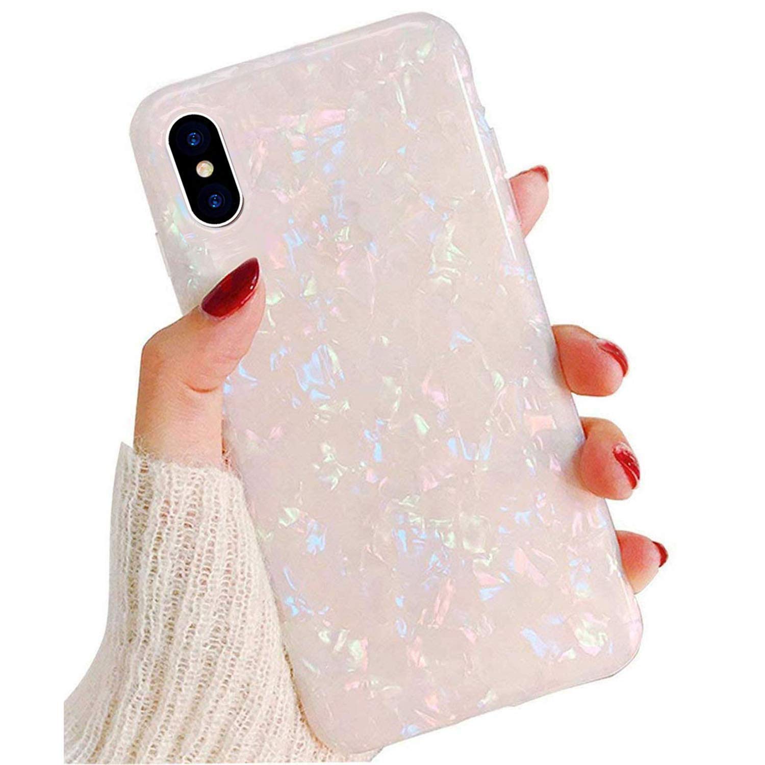 Gyzcyq Compatible Iphone Xs Max Case For Girls Women Cute Phone Case Glitter Pretty Design Protective Shockproof Pearly Lustre Shell Slim Soft Tpu Cover Compatible For Iphone Xs Max Case Colorful Buy Online
