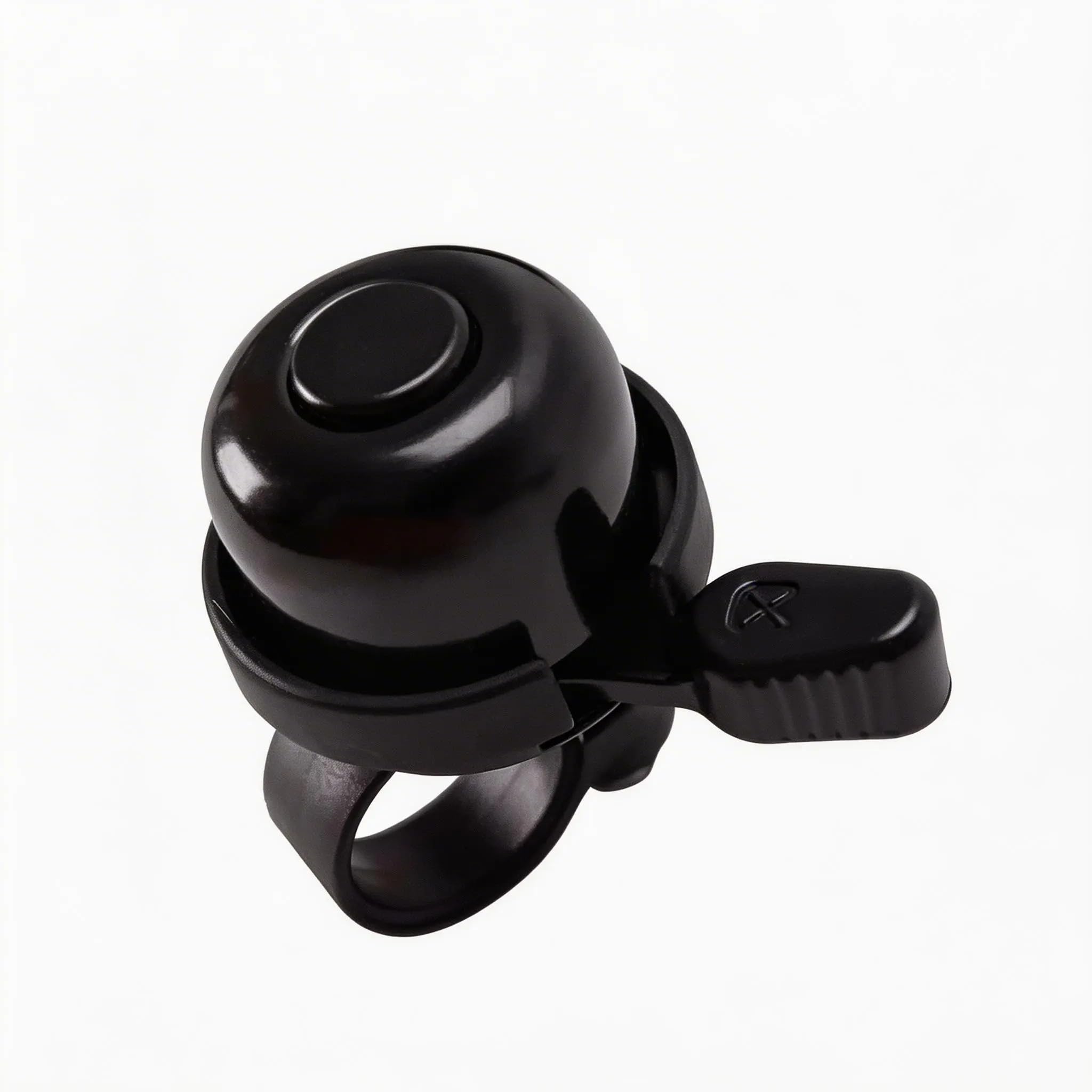 Ecovelò AXCABI02 Metal Handlebar Bell for Bicycle City Bike DIN DIN Chrome (Black)